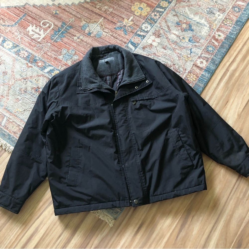 Men’s Perry Ellis portfolio black winter coat XXL